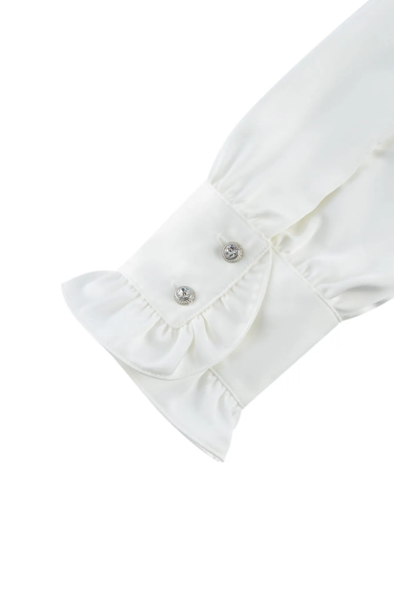 Satin Shirt Collar Blouse