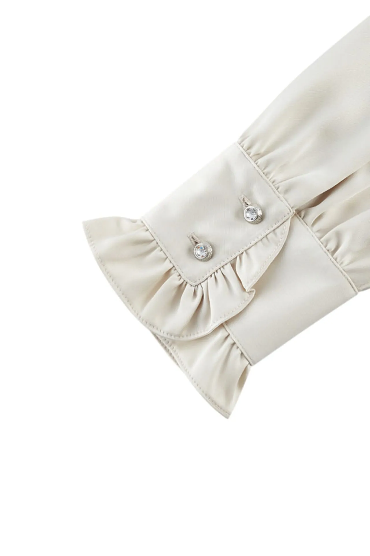 Satin Shirt Collar Blouse