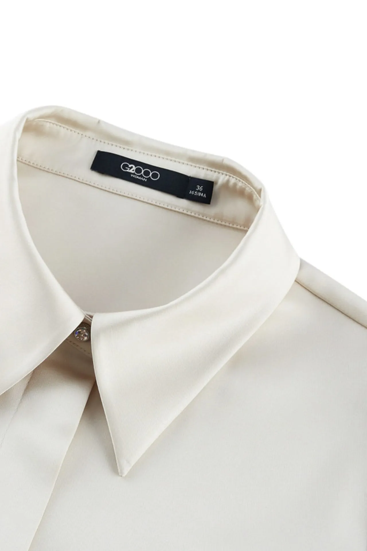 Satin Shirt Collar Blouse