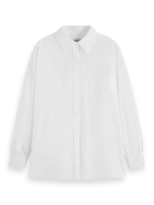 Scotch & Soda Girlfriend Poplin Shirt - White