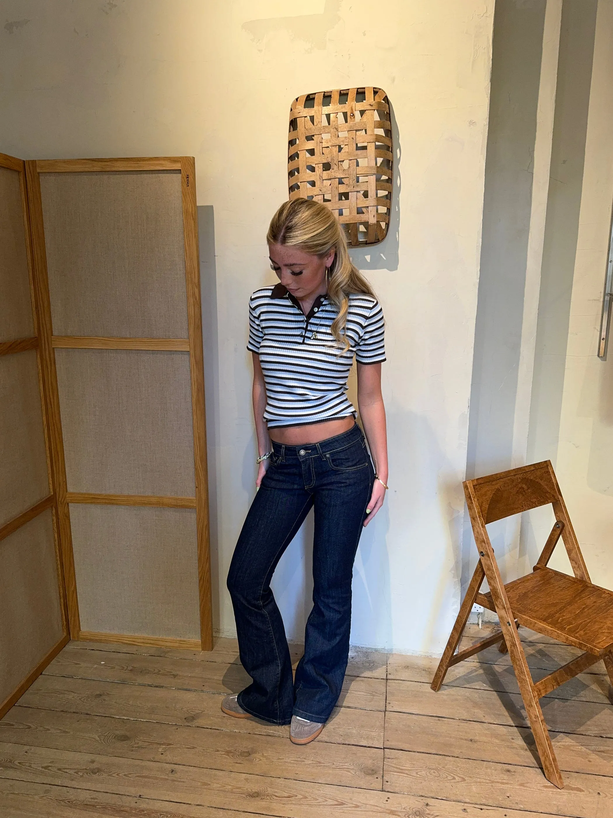 Senia bootcut jeans - Mørk denim