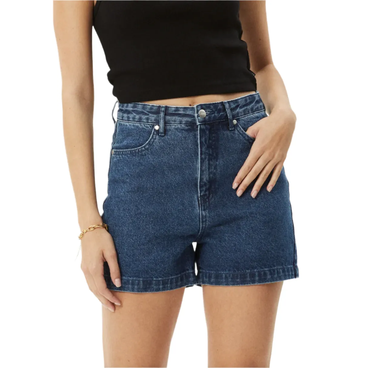 Seventy Threes Hemp Denim High Waisted Shorts