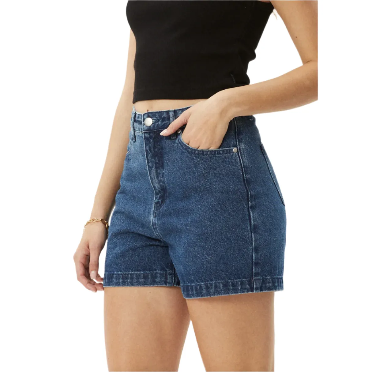 Seventy Threes Hemp Denim High Waisted Shorts