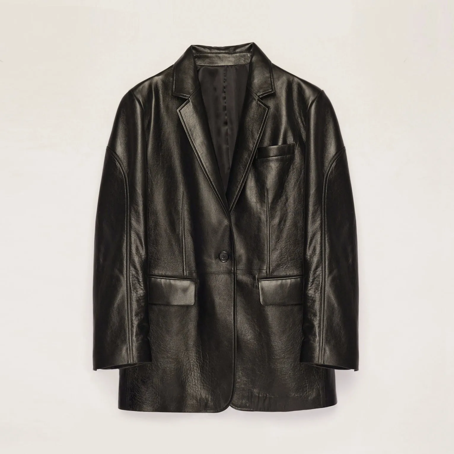 Sheepskin Leather Blazer