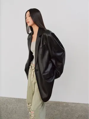 Sheepskin Leather Blazer