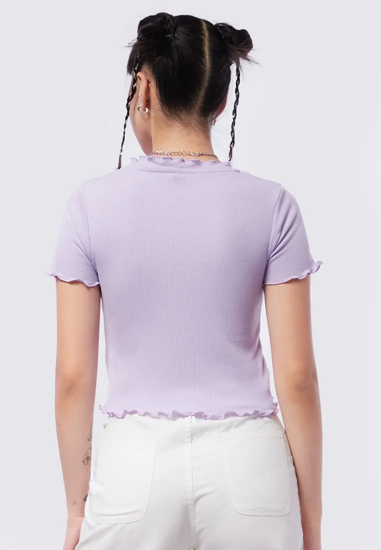 Short Sleeve Top with Ruffle Details