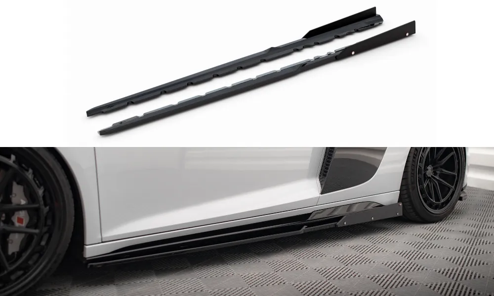 Side Skirts Diffusers  V.2  Flaps Audi R8 Mk2 Facelift