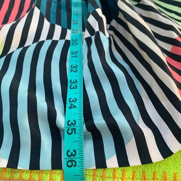 Silk Diane Von Furstenberg Rilla Multicolored Striped Silk Dress | Size 2
