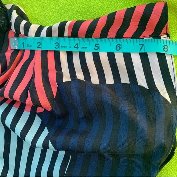 Silk Diane Von Furstenberg Rilla Multicolored Striped Silk Dress | Size 2