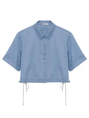 Simkhai Bishop Cotton Top in Stratus