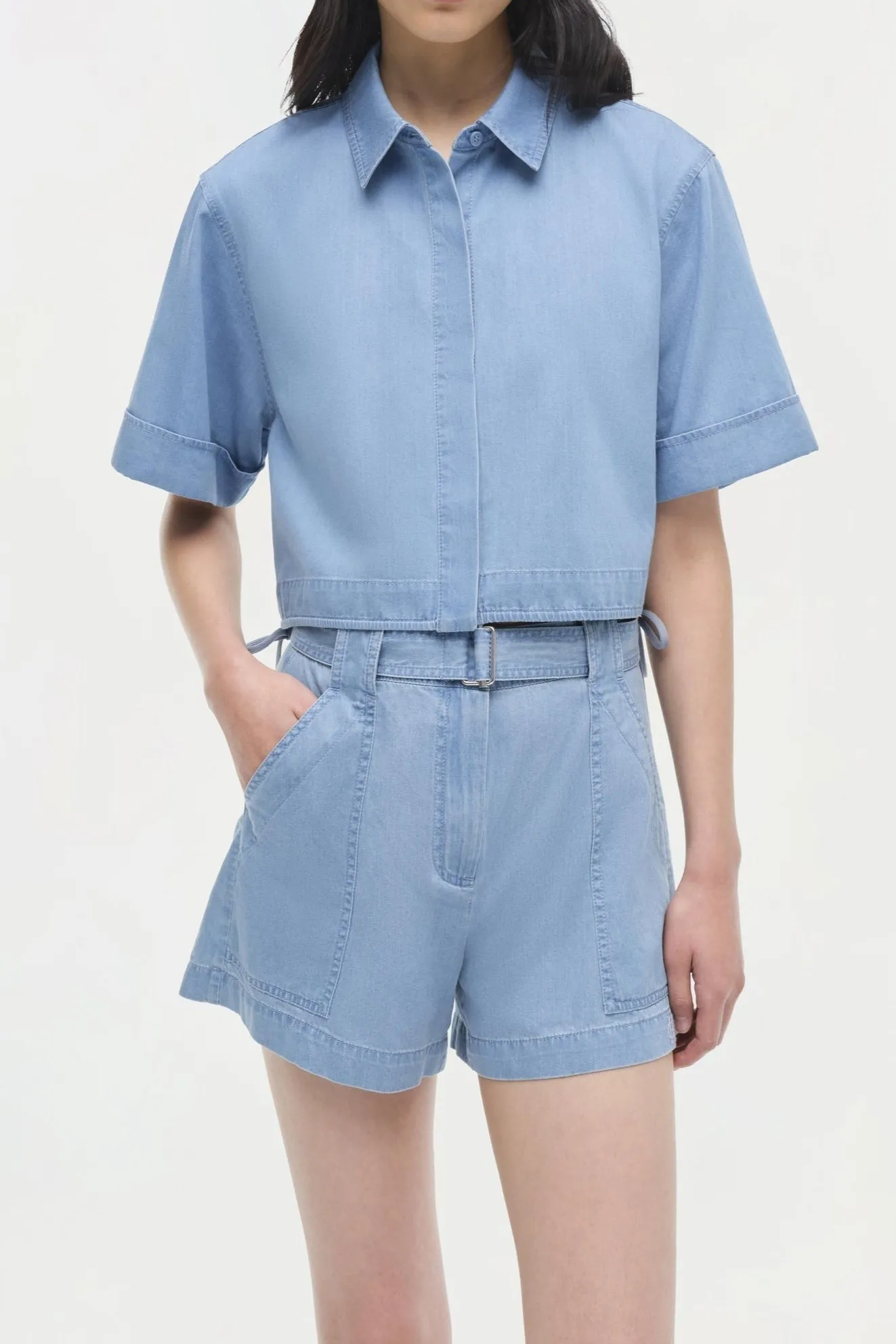 Simkhai Bishop Cotton Top in Stratus