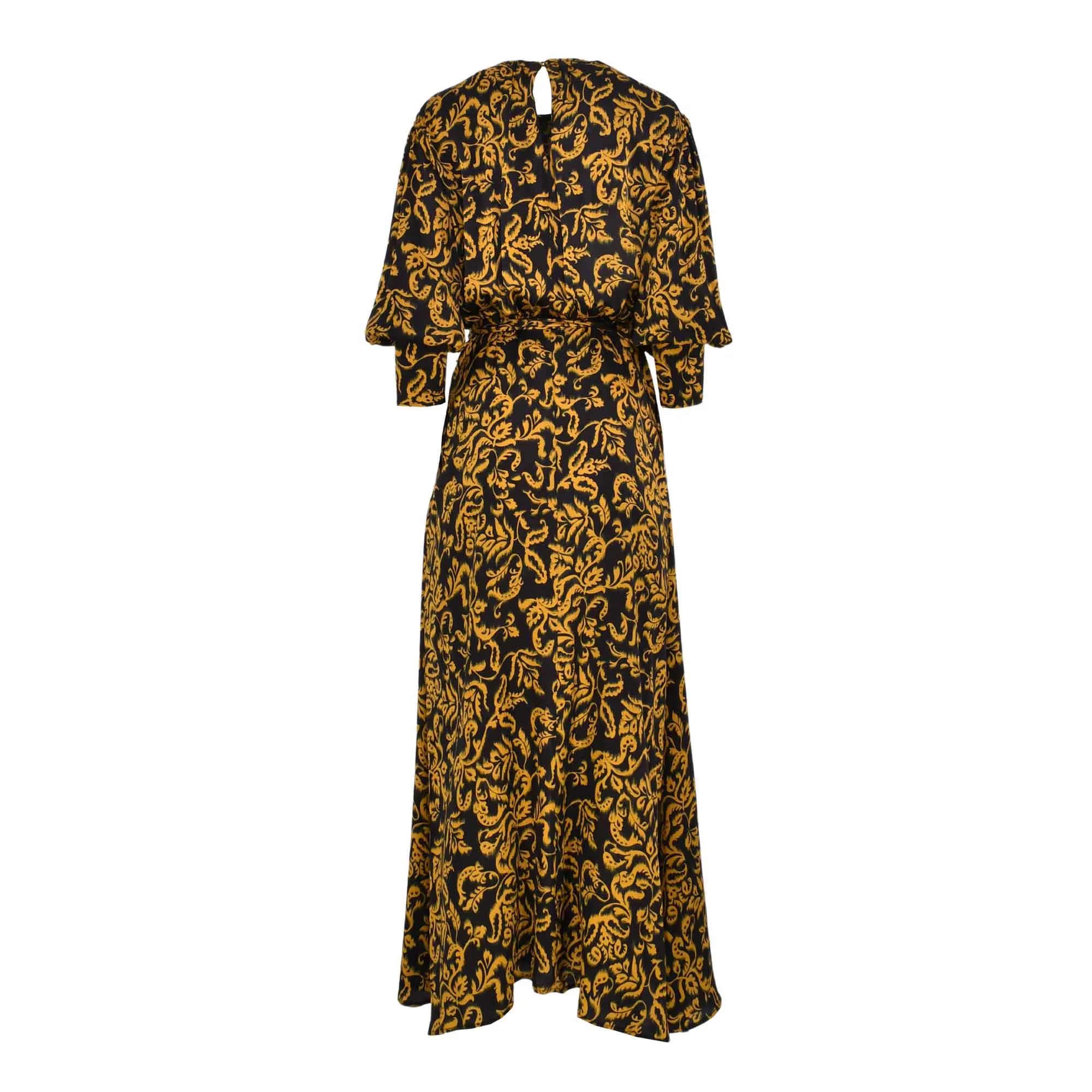 Simona Corsellini Baroque-pattern Long Sleeves Gown