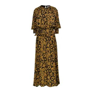 Simona Corsellini Baroque-pattern Long Sleeves Gown