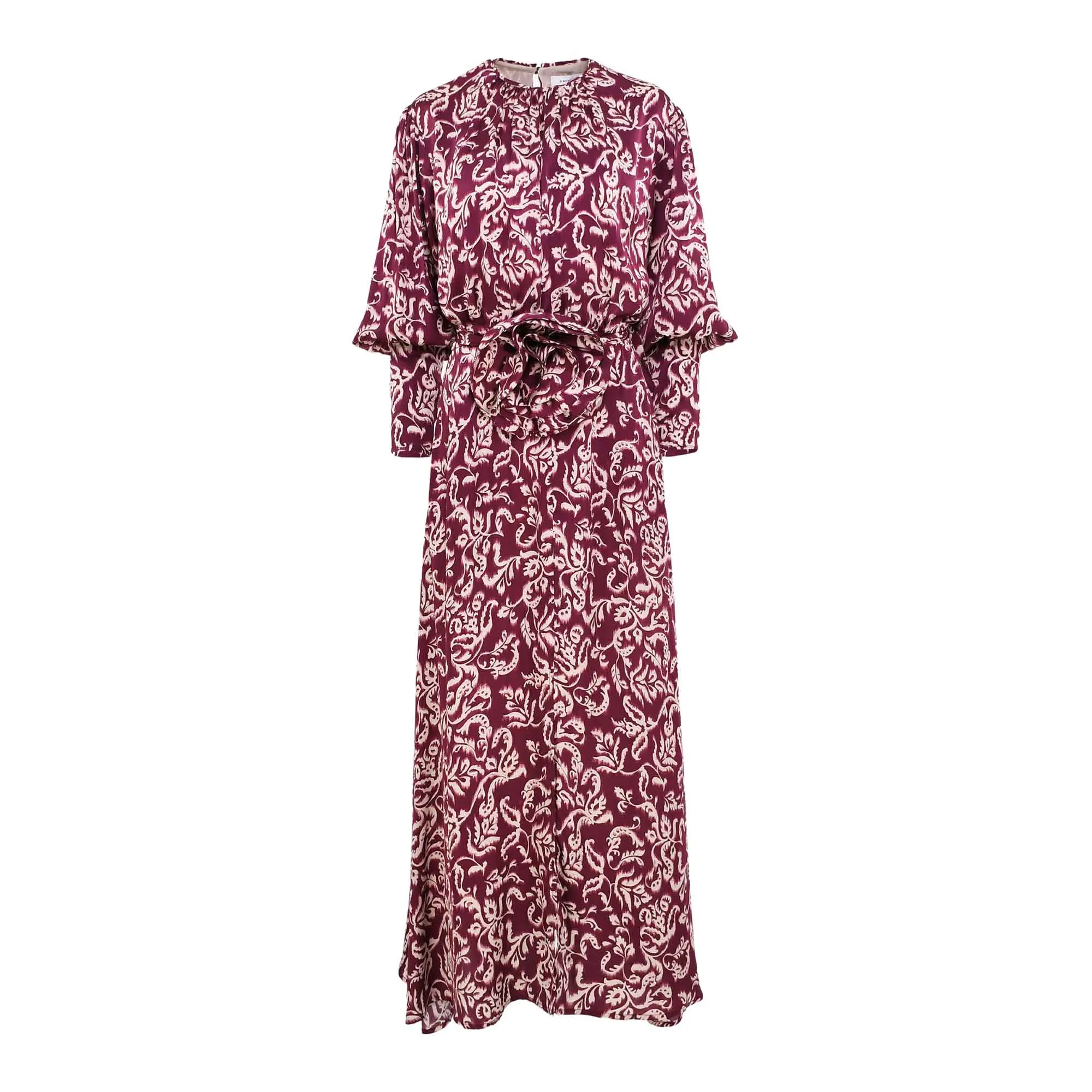 Simona Corsellini Baroque-pattern Long Sleeves Gown