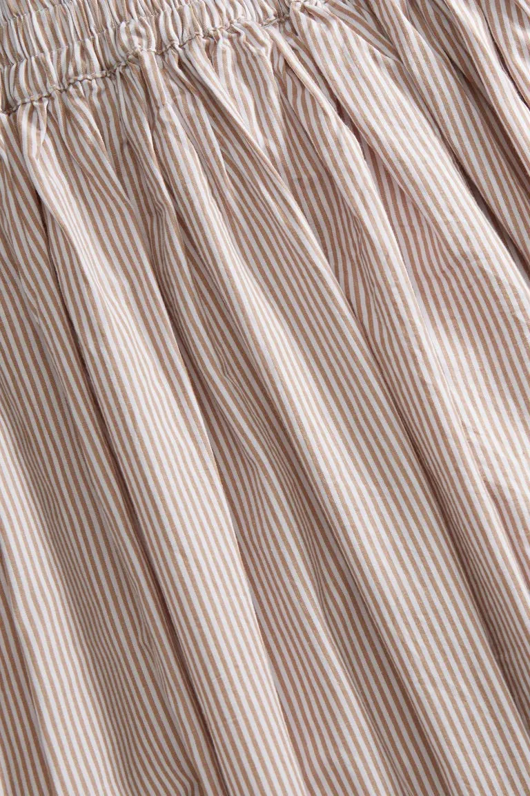 Skall | Ginny Skirt - Warm Beige/White Stripe