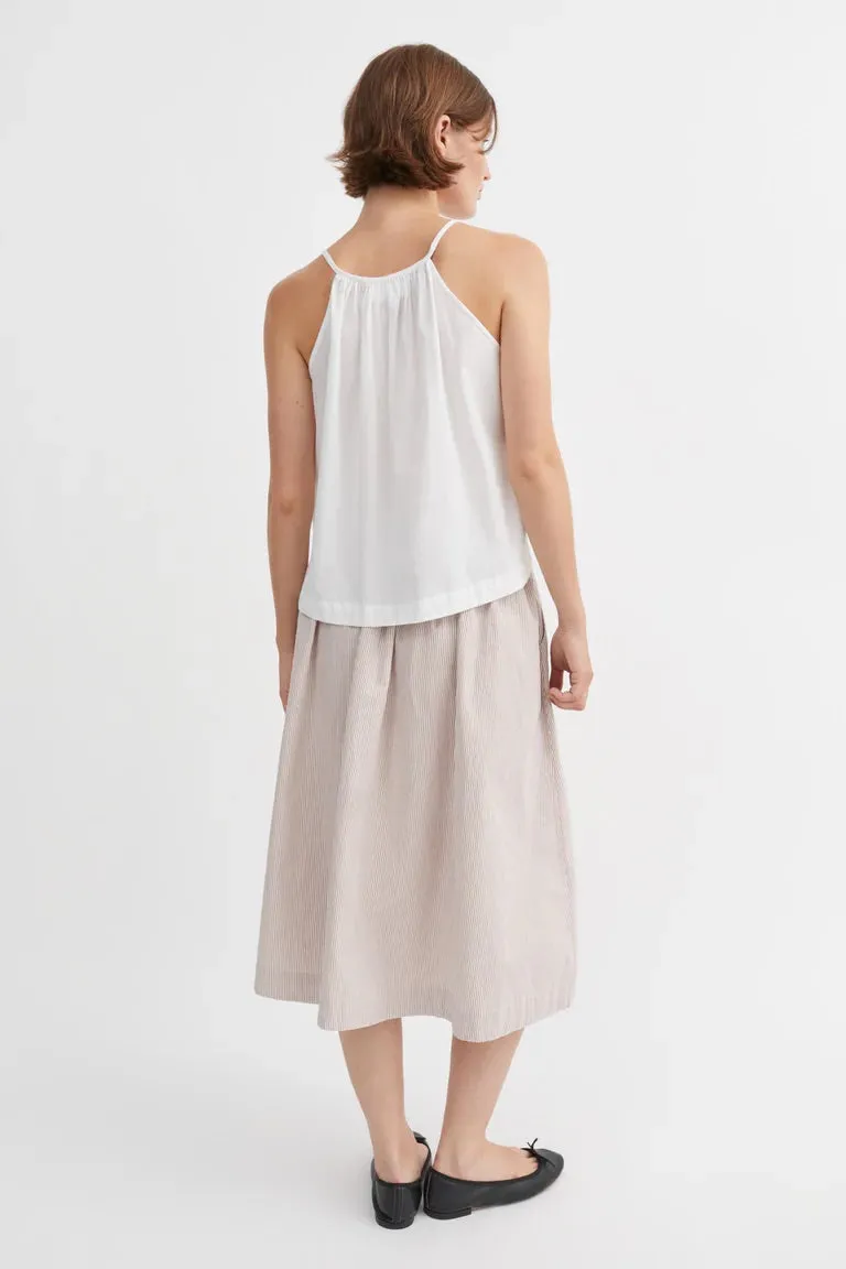 Skall | Ginny Skirt - Warm Beige/White Stripe