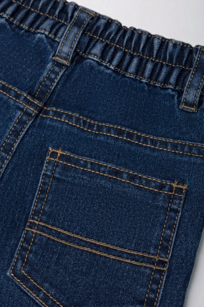 Skinny Denim Jeans Dark Blue