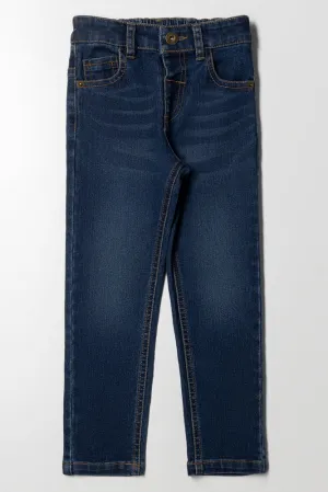 Skinny Denim Jeans Dark Blue