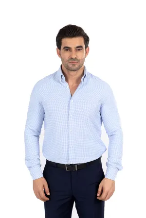 Sky Textured Dress Shirt SFT23130-SKY