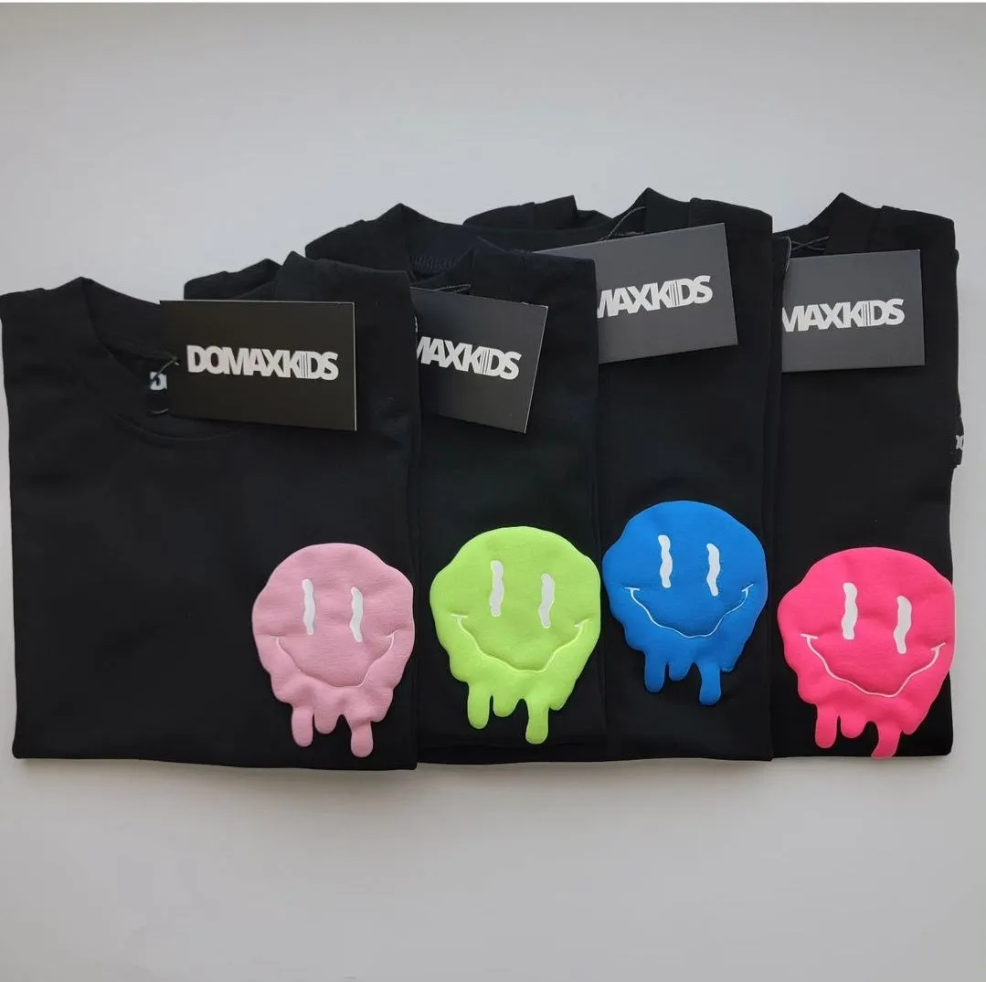 Smiley Drip Face - Black tee