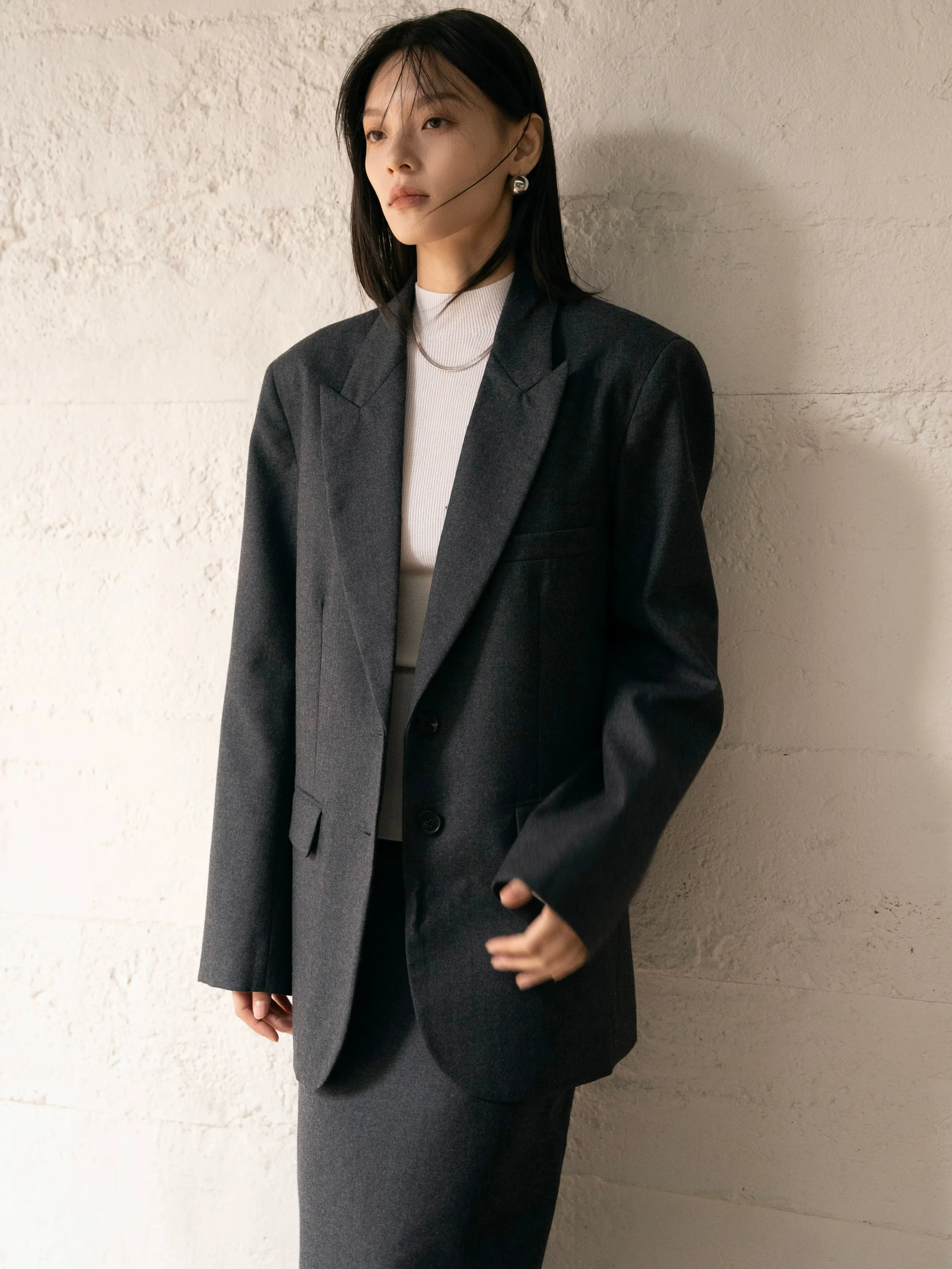 Sophisticated Blazer and Skirt Set
