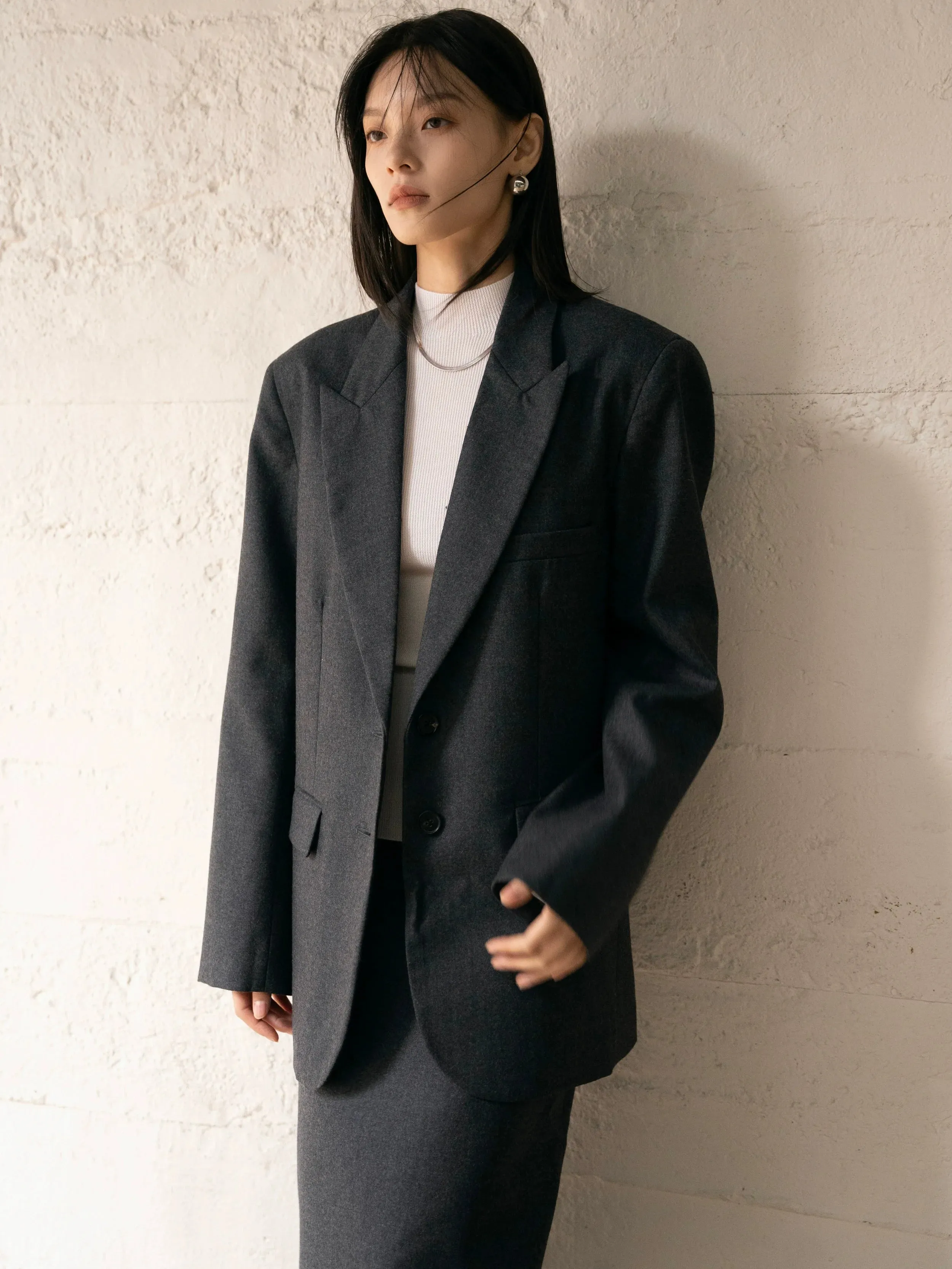 Sophisticated Blazer and Skirt Set