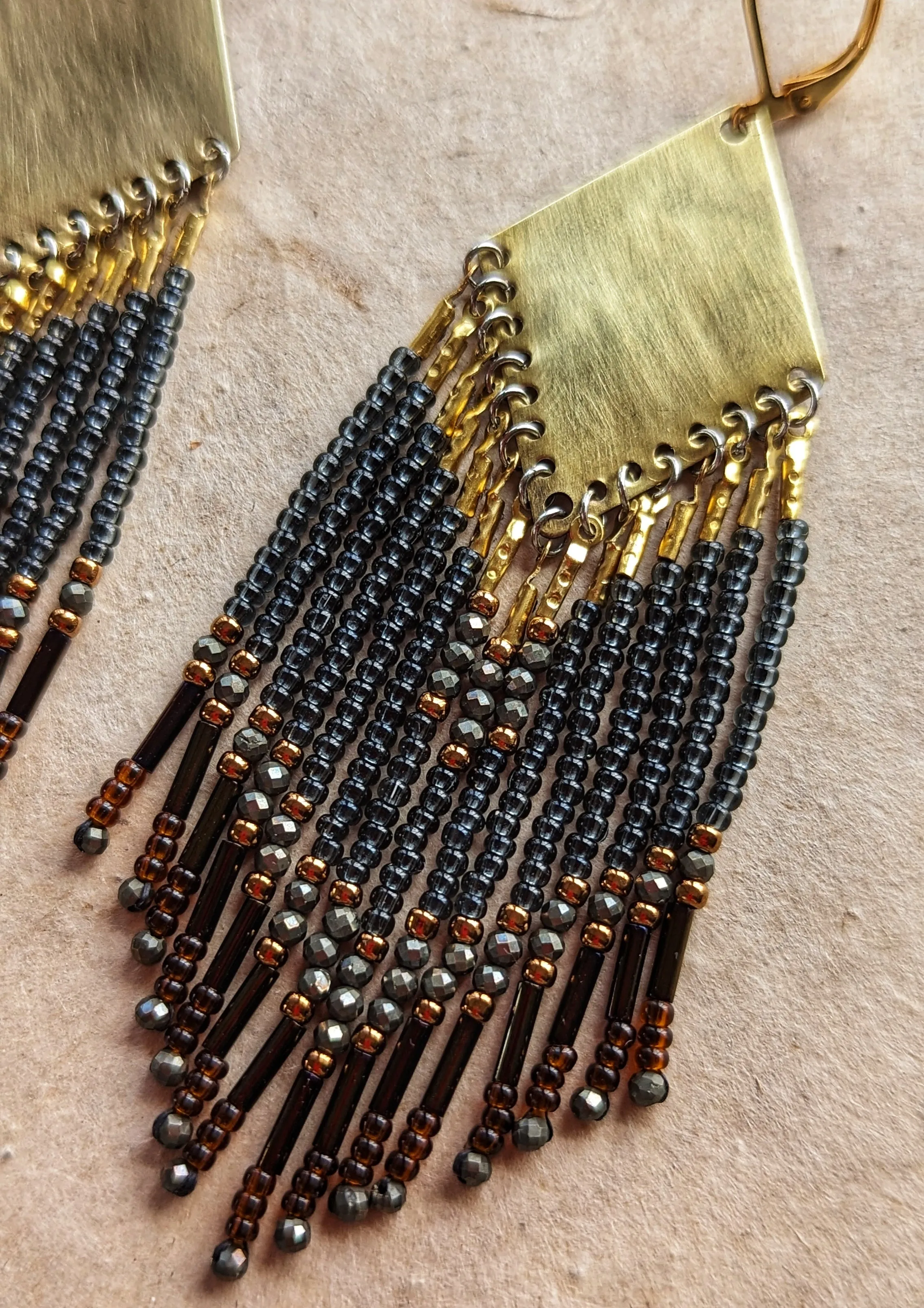 Soujourner Petite Pyrite Beaded Earrings