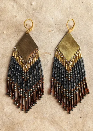 Soujourner Petite Pyrite Beaded Earrings