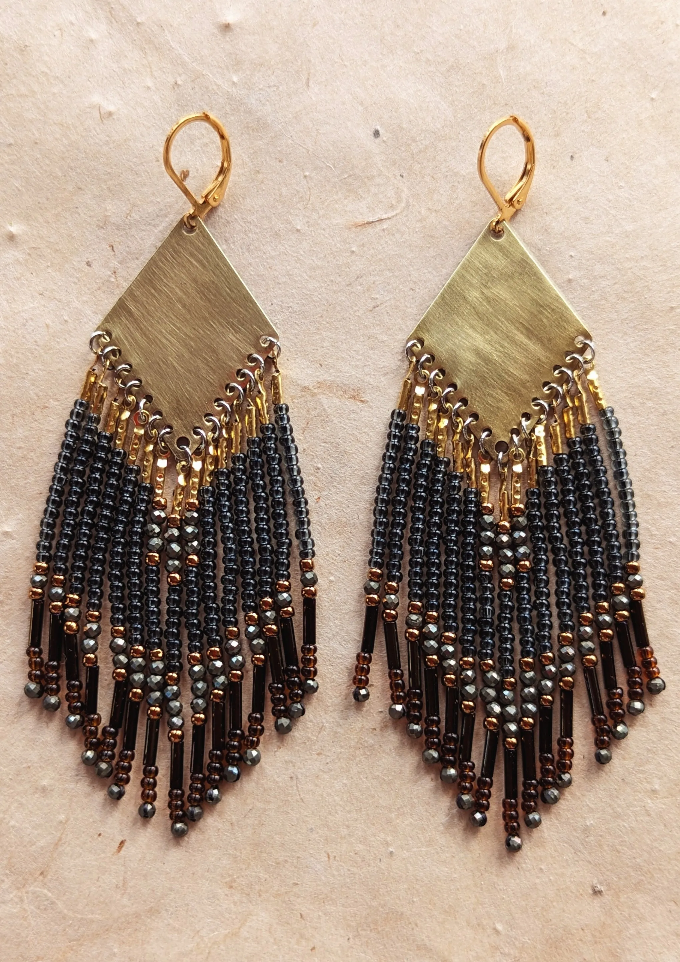 Soujourner Petite Pyrite Beaded Earrings