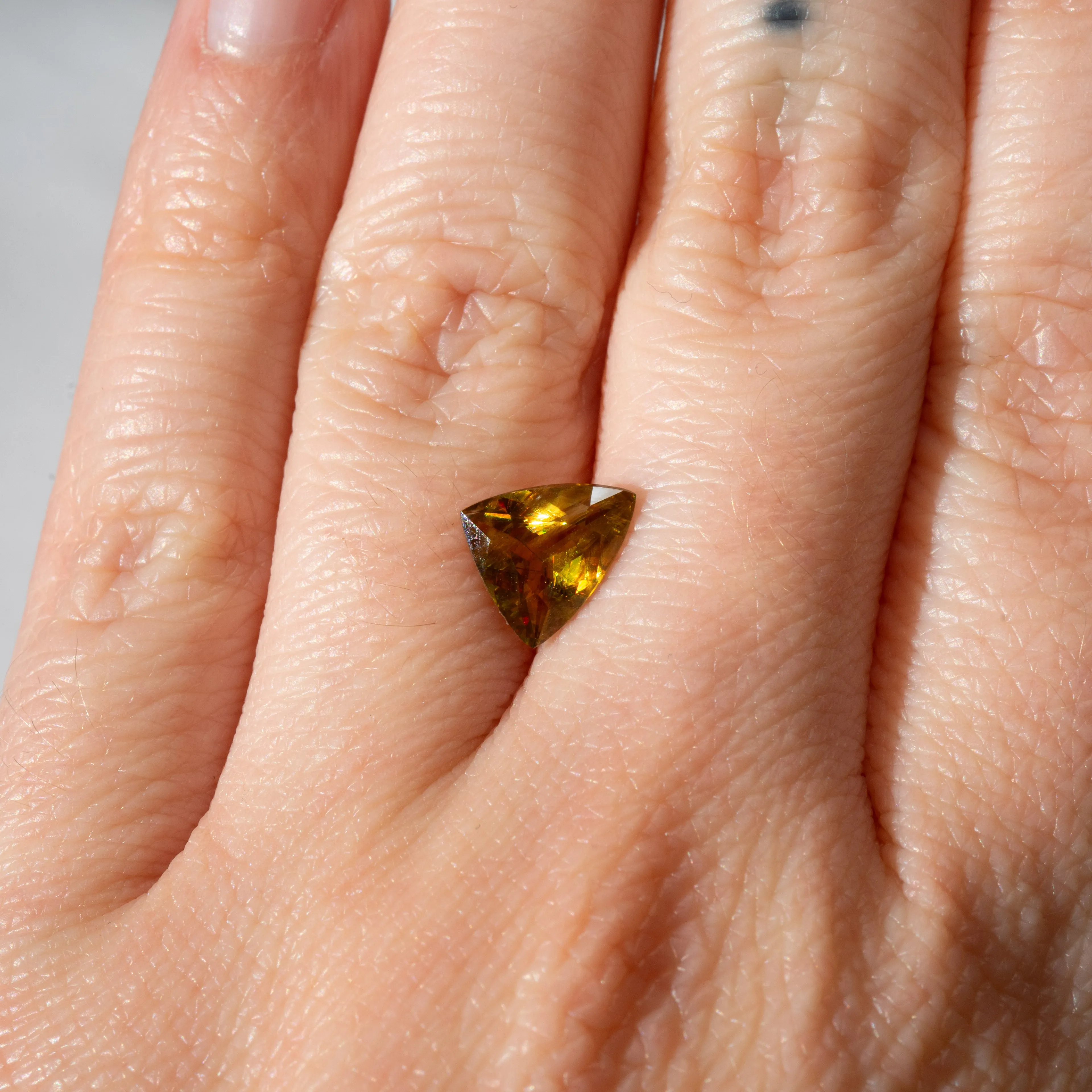 Sphene | Yellow Modified Trillion Cut | 1.49ct | Pakistan Origin