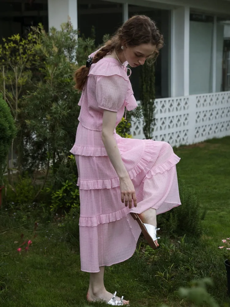 Spring Feminin Ruffle Two-Piece Set
