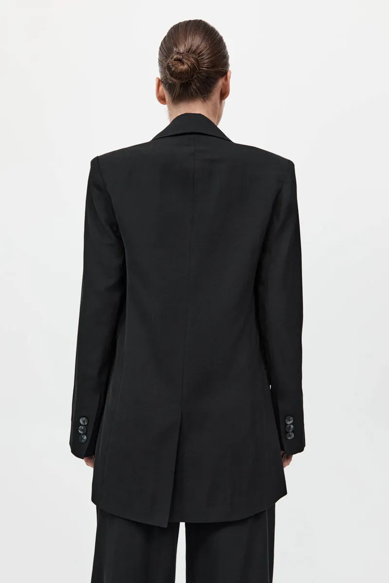 St Agni | Wool Double Layer Blazer - Black
