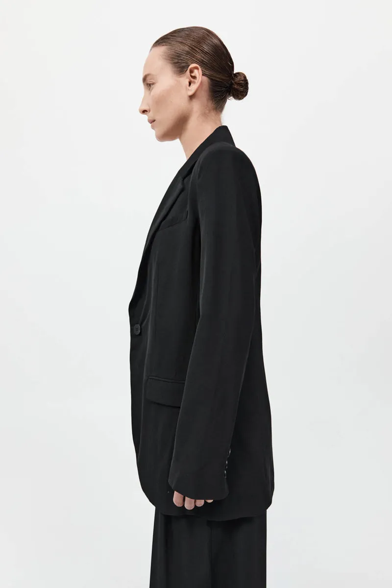 St Agni | Wool Double Layer Blazer - Black