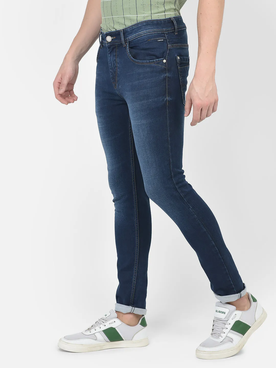 Stone-Washed Blue Jeans