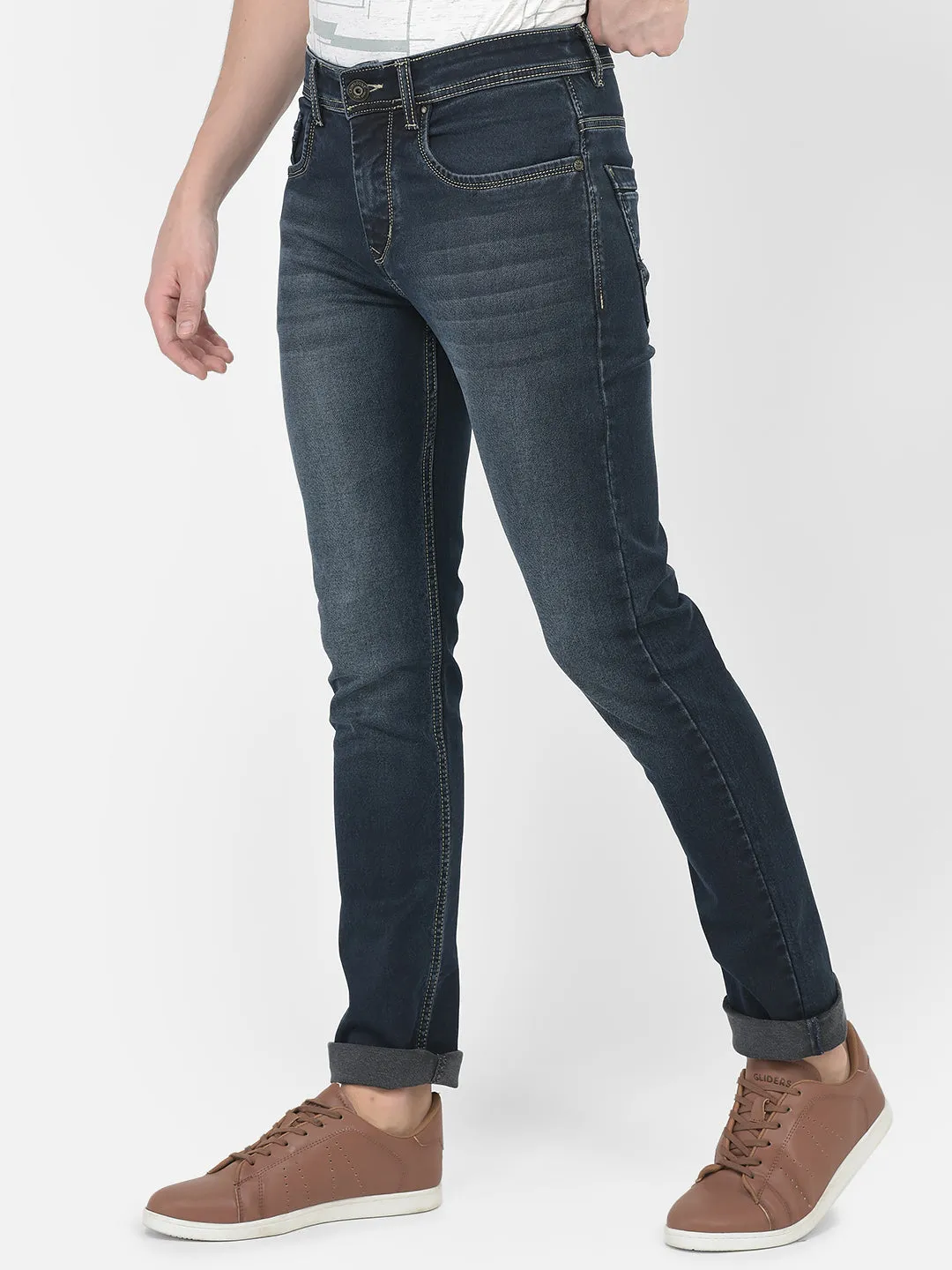 Stone-Washed Blue Jeans