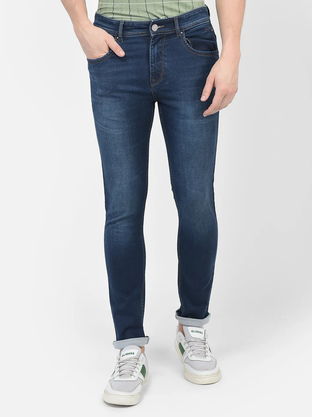 Stone-Washed Blue Jeans