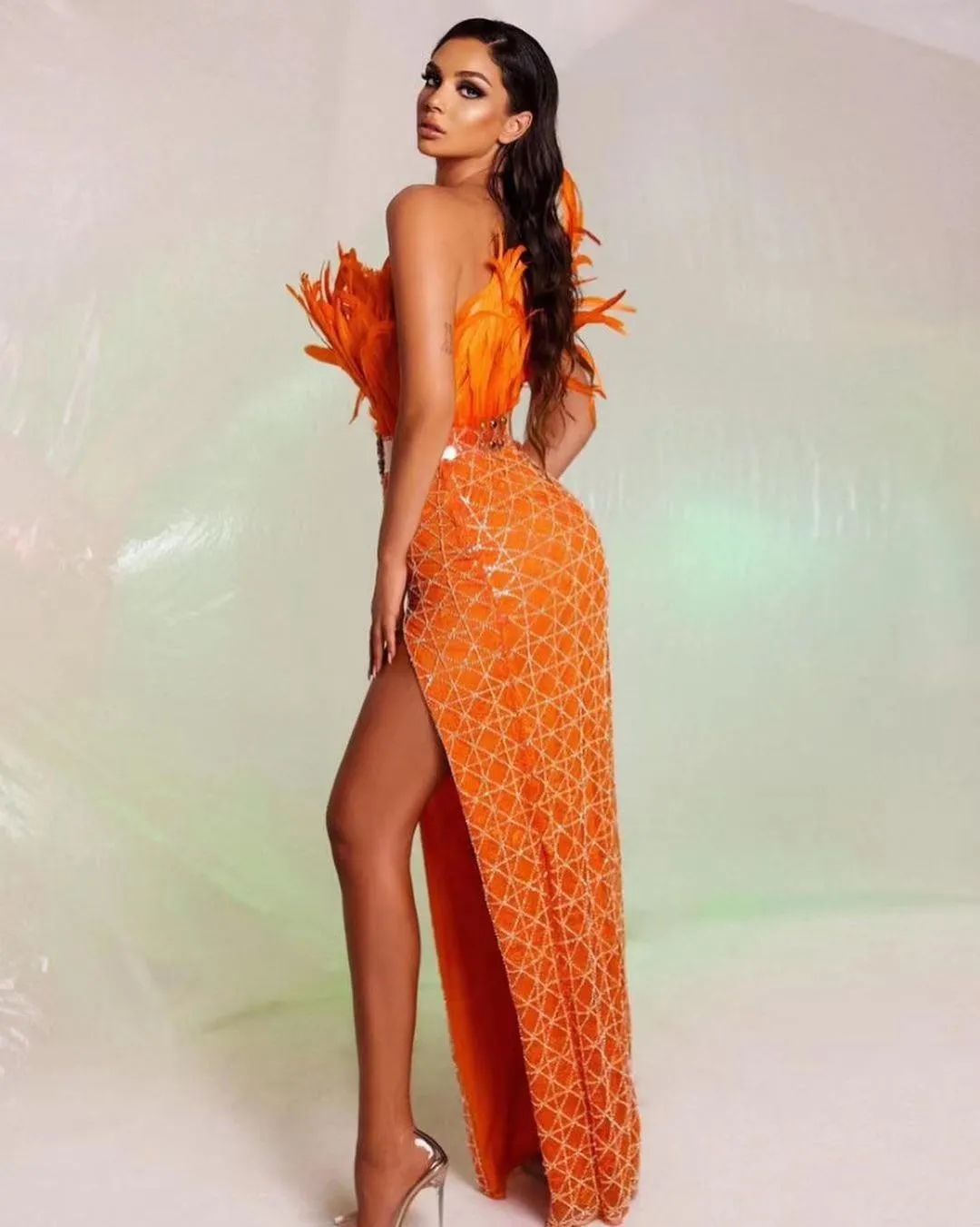 Strapless Dress Backless High Slit Long Dresses