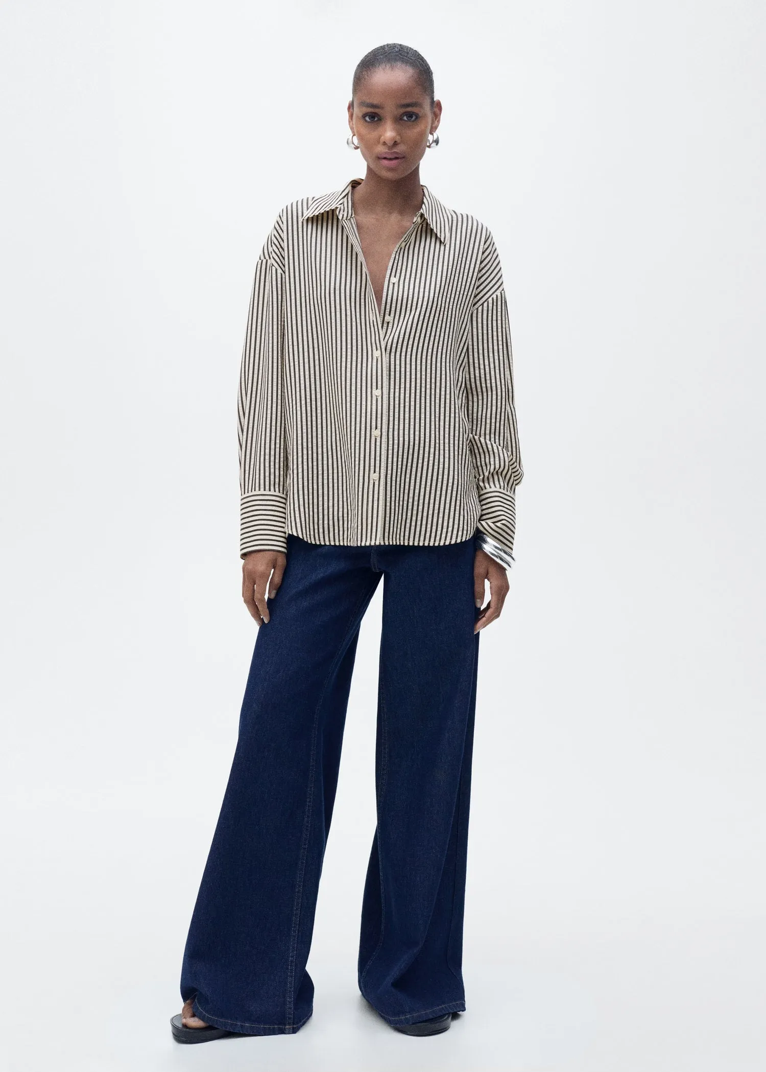 Striped textured shirt