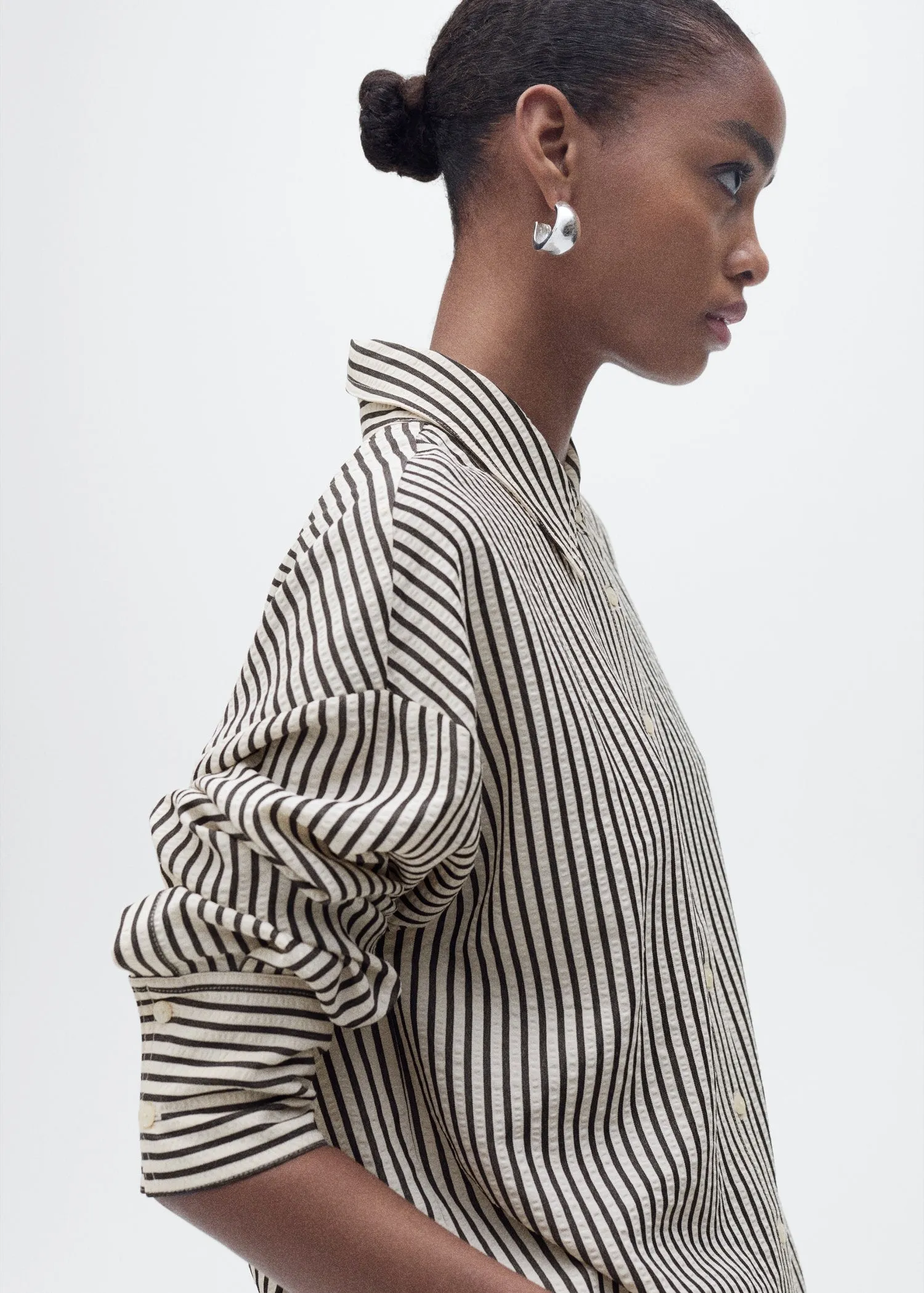 Striped textured shirt