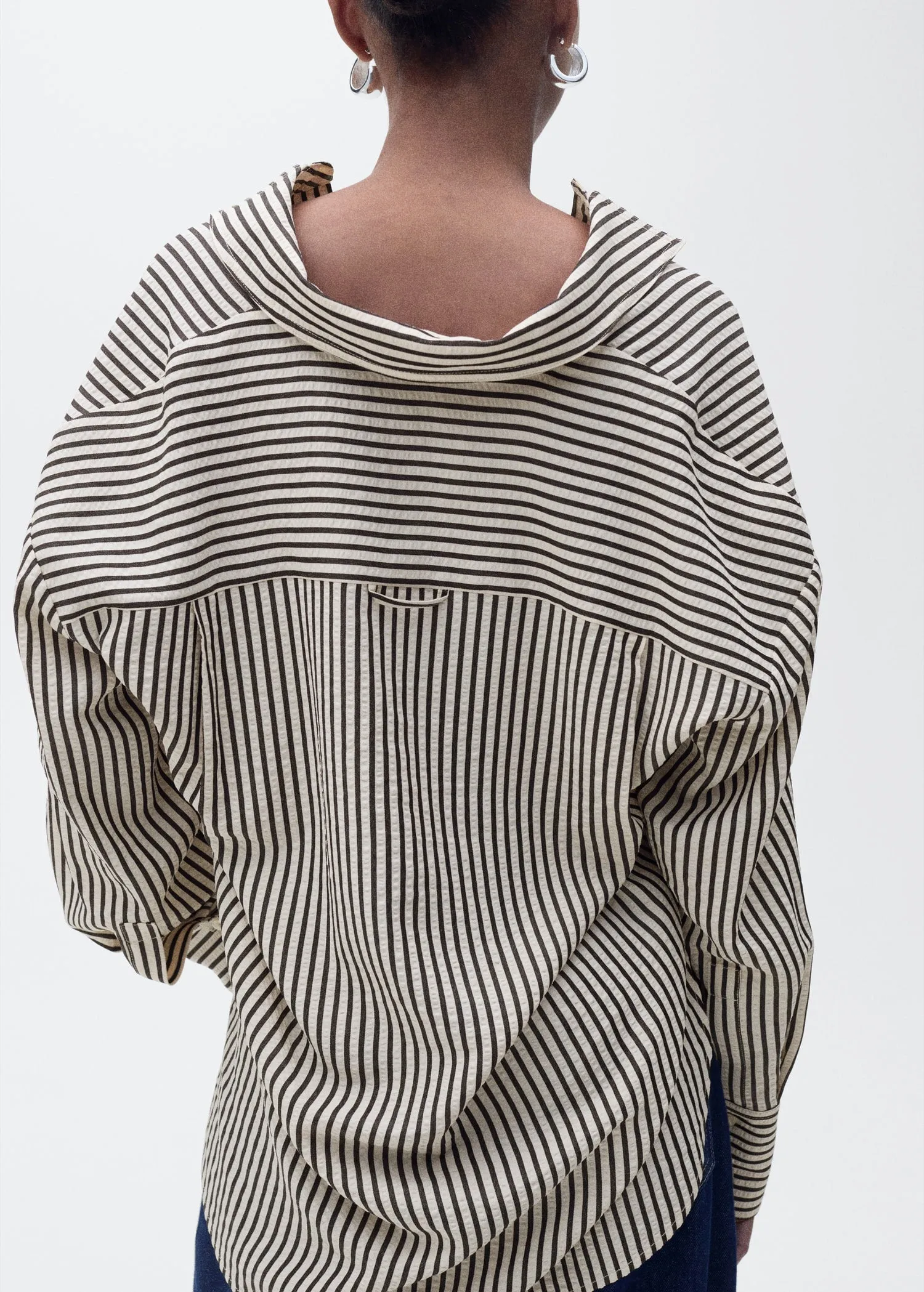 Striped textured shirt