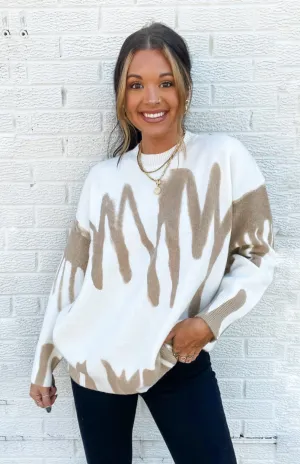 SUGAR & SPICE SWEATER-CREAM/TAN