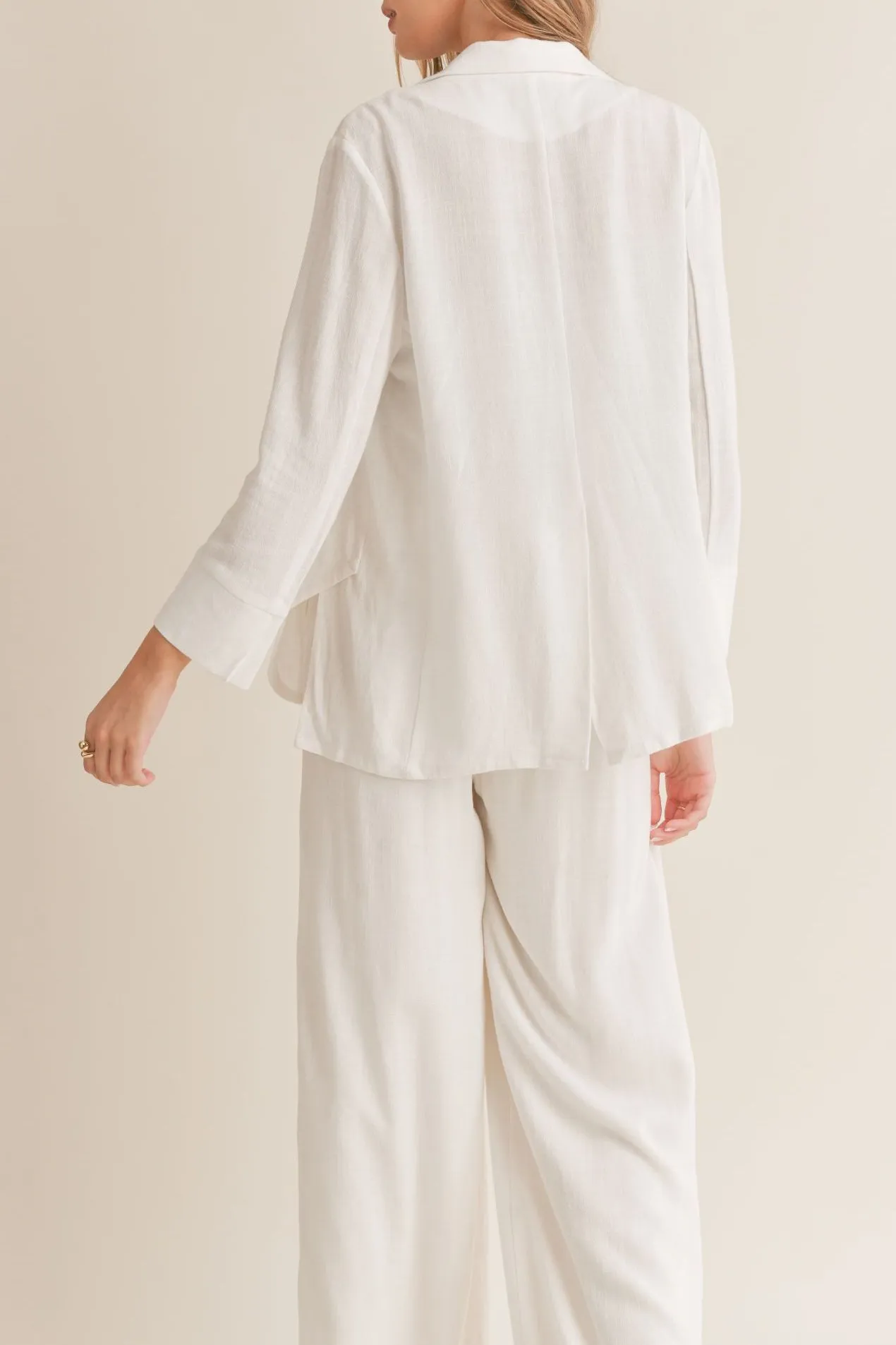 Sugarloaf Linen Open Blazer