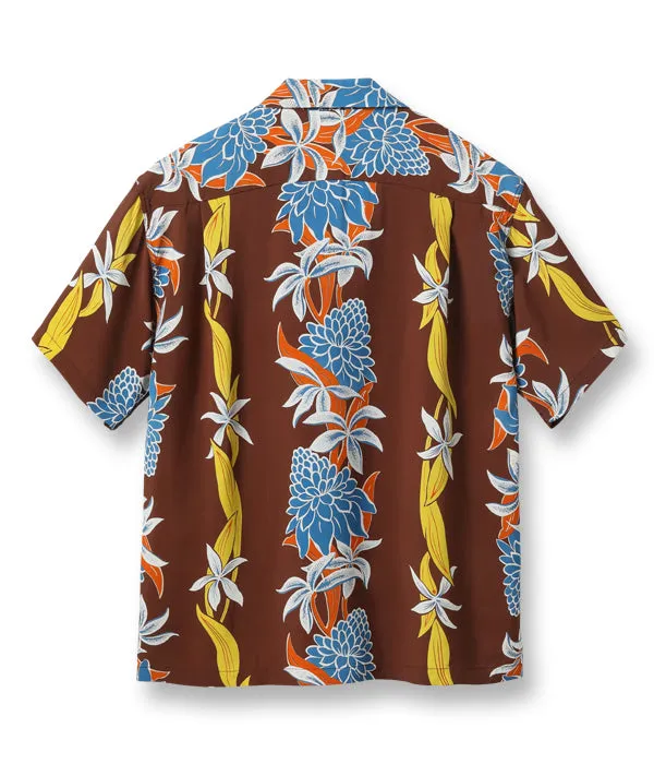 Sun Surf RAYON HAWAIIAN SHIRT “BLOOMS OF TORCH FLOWER”