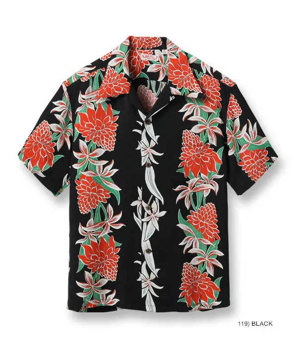 Sun Surf RAYON HAWAIIAN SHIRT “BLOOMS OF TORCH FLOWER”