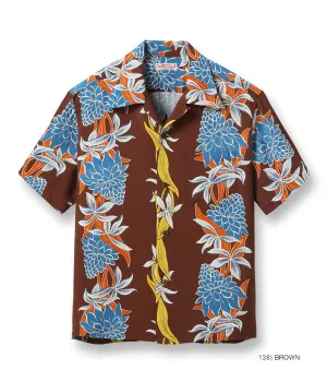 Sun Surf RAYON HAWAIIAN SHIRT “BLOOMS OF TORCH FLOWER”