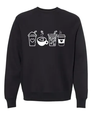 Sweat-shirt noir Coffee Time