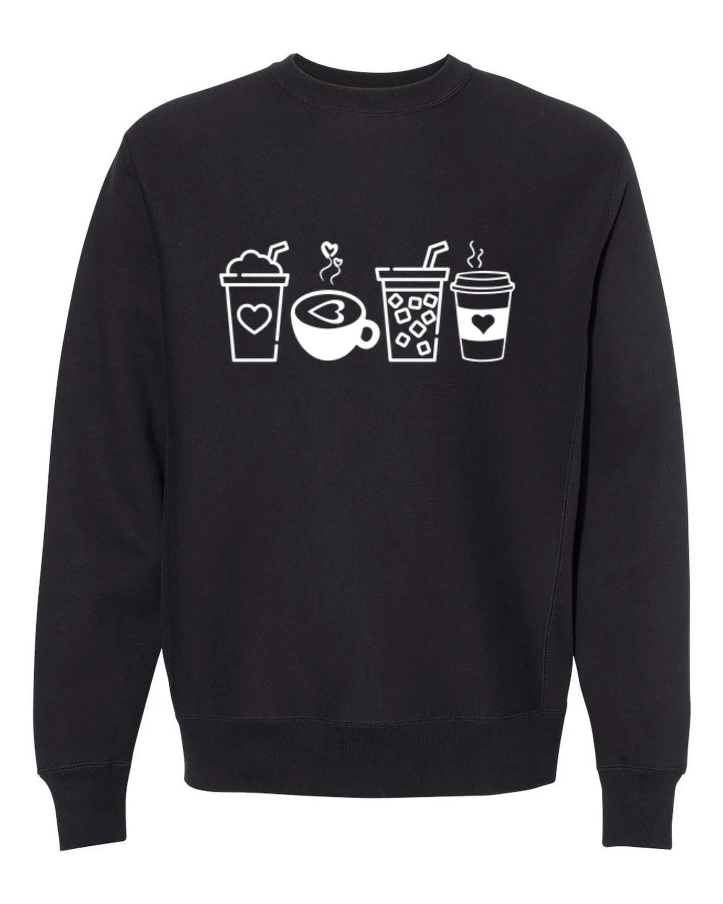 Sweat-shirt noir Coffee Time