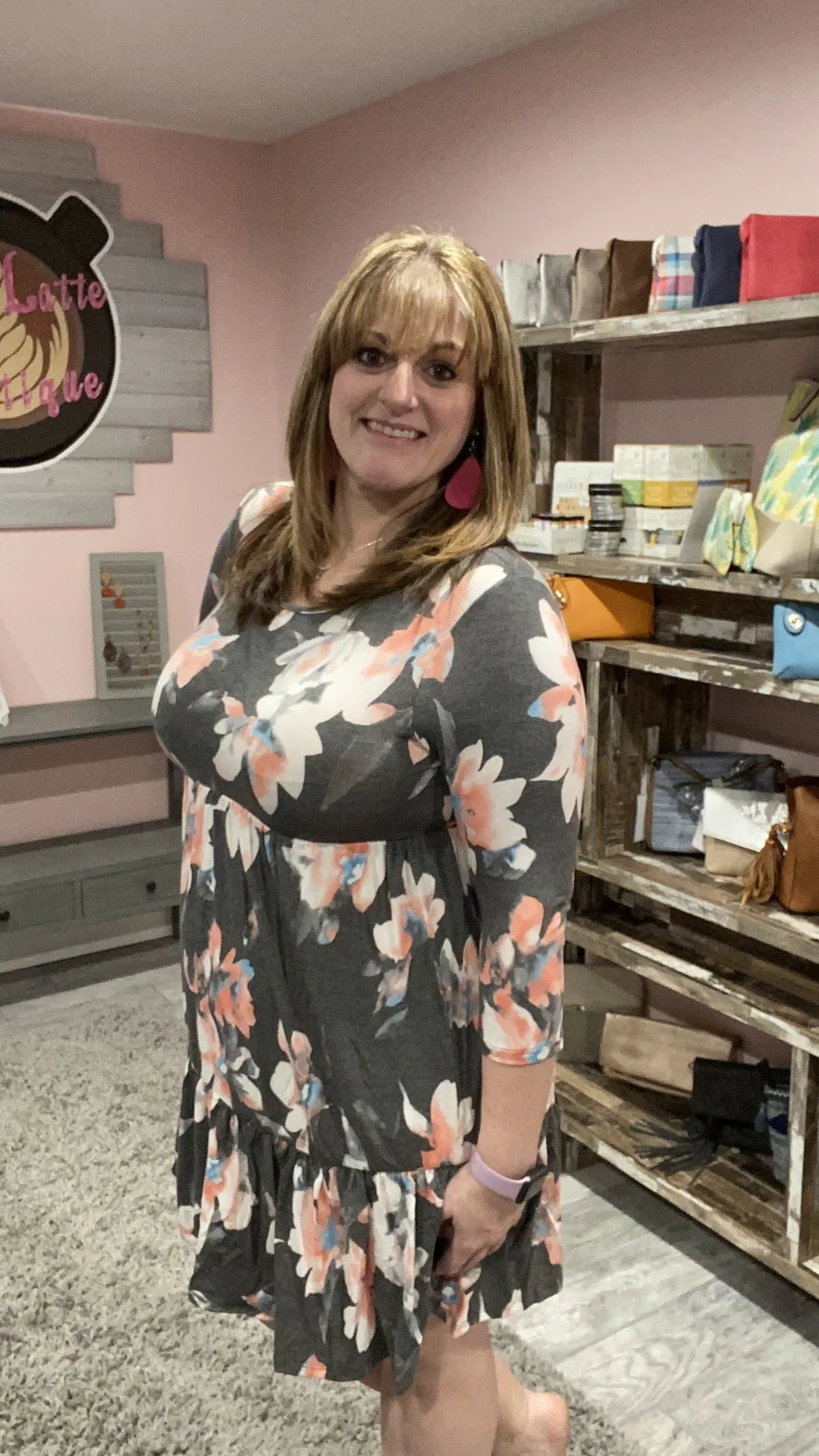 Sweet Floral Print Babydoll Dress
