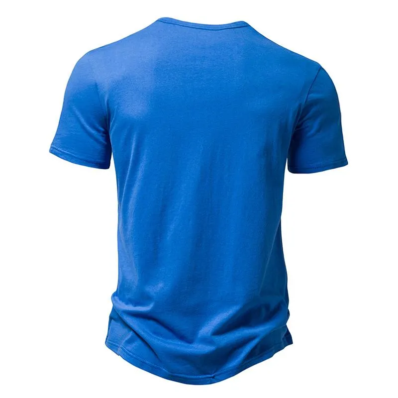 T-shirt de sport uni à manches courtes vintage