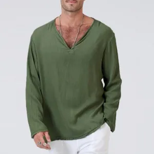 T-Shirt Homme Vintage Col V